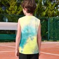 thumbnail image 6 of Ruyang Kids Boys Sleeveless Tank Top Gradient Pastel Print Round Neck Vests Tees Summer Beach Swim Casual Football Basketball Vests, 6 of 7