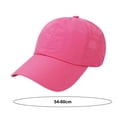 thumbnail image 4 of harmtty Sun Hat Unisex Baseball Sun Hollow Out Adjustable Circumference Anti uv Solid Ponytail Hole Dome Hiking Traveling Shopping Rose Red, 4 of 8