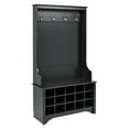 thumbnail image 5 of Prepac Wide Hall Tree And Bench With Shoe Storage, Black, 5 of 11