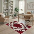 thumbnail image 2 of ODIKA Circle Semi Botanical Arrangement Symmetrical Decorative Border for Dorm Room, Small Living Apartment, Stain Resistant Low Profile, 2 of 7