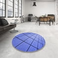 thumbnail image 4 of Ahgly Company Machine Washable Indoor Square Transitional Sky Blue Area Rugs, 7' Square, 4 of 7