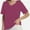 Burgundy, variant on Womens T Shirts V-Neck Short Sleeve Summer Tops Casual Basic Tees Trendy