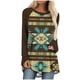 thumbnail image 1 of Mujeres Casual Tribal Wind Impreso Manga larga O-cuello Pullover Blusa Camiseta Tops Pompotops  FGAJ715, 1 of 5