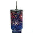 thumbnail image 4 of Bioworld Americana 40 Oz. Vacuum Insulated Stainless Steel Tumbler with Leak-Proof Lid & Handle, Patriotic Fireworks & American Flag Design for 4th of July or Everyday Travel, 4 of 7