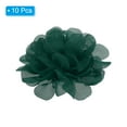 thumbnail image 3 of Uxcell 2.8" Chiffon Flowers Mesh Fabric Flowers Sewing Fabric Appliques Invisible Green 10 Pcs, 3 of 6