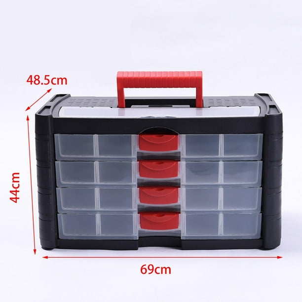 Hardware Storage Box, Storage Drawers, Small Parts Organizer, Tools Storage  Case, Screw Organizer for Hardware, Bolts, Jewelry, Crafts, Small Parts 4  Layer 