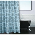 thumbnail image 3 of Simply Daisy 70" W x 73" L Criss Cross Bunnies Polyester Shower Curtain, After Rain Blue [1 Ct], 3 of 5