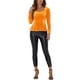 thumbnail image 2 of INSPIRAR CHIC Blusa de Mujer Elegante de Terciopelo con Escote Corazón de Manga Larga Top Peplum XL Amarillo, 2 of 6