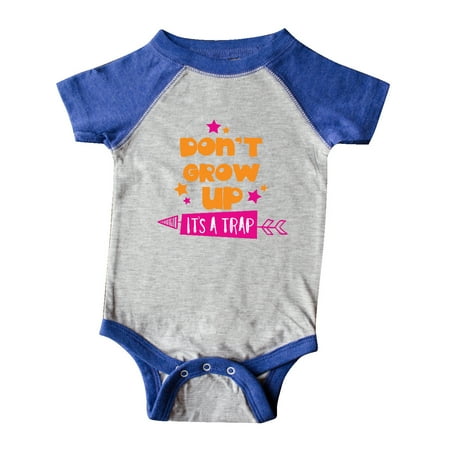 

Inktastic Don t Grow Up It s A Trap Stars - Orange Pink Gift Baby Boy or Baby Girl Bodysuit