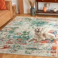 thumbnail image 3 of SAFAVIEH Madison Brooke Abstract Area Rug, Green/Rust, 6' x 9', 3 of 8