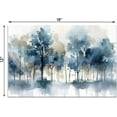 thumbnail image 6 of HFDF Abstract Watercolor Forest Canvas Wall Art, Misty Blue And Grey Toned Trees Landscape Painting For Bathroom, Modern Botanical Living Room Kitchen Wall Decor (02, ) 16x12inch Framed, 6 of 6