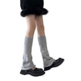thumbnail image 4 of Liacowi Women Juniors Knitted Leg Warmers Flared Warm Knee Thigh High Long Socks Boots Cover, 4 of 5