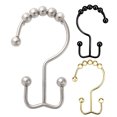 thumbnail image 4 of Bewildely 12 ganchos para cortina de ducha, perchas para cortinas de habitación de Hotel, anillos colgantes para bañera, accesorios para interiores y Accesorios de baño Negro Bewildely HA062211-02B, 4 of 6