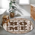 thumbnail image 3 of Small Round Rug 3Ft Washable Non-Slip, Retro Farmhouse Circle Area Rugs for Living Room Bedroom, Country Star Berries Text Wooden Grain Indoor Floor Mats Carpet Runner for Home Decor, 3 of 8