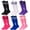 blue,black,white,pink, rose, purple, variant on Hengguang 6 Pairs Kids Football Socks - Breathable Soccer Socks for Boys & Girls (Ages 8-12), Youth Sports Socks for Running, Training, Rugby, Hockey