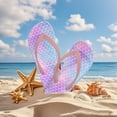 thumbnail image 4 of POLERO Girls Boys Flip Flops Sandals Kids Water Shoes - Pink Mermaid Print - Thong Beach Slides Summer Slip-on Quick Dry Toddler Little Kid Size 13.5, 4 of 7