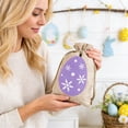 thumbnail image 6 of Easter Gift Bags 3.94x5.91inch Egg & Carrot Pattern Treat Drawstring Linen Bags,Easter Burlap Goodie Bags,Gift Wrap Storage Bag for Spring Egg Hunt Birthday Party Supplies, 6 of 7