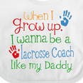 thumbnail image 4 of Inktastic Lacrosse Coach Like Daddy Boys or Girls Baby Bib, 4 of 4