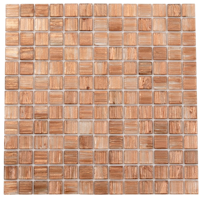 Apollo Tile Celestial 12 in. x 12 in. Glossy Copper Brown Glass Mosaic Wall and Floor Tile (20 sq. ft./case) (20-pack)