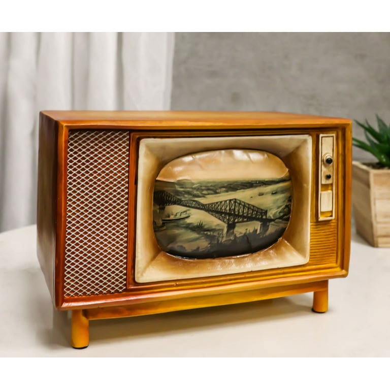 Vintage Retro Rectangle TV Television Box Set Money Coin Savings