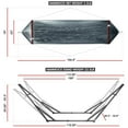 thumbnail image 5 of Tranquillo Universal 106.5" Double Hammock w/ Adjustable Stand & Bag, Gray, 5 of 10