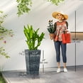 thumbnail image 3 of Outsunny Ensemble de 3 Grands Bacs à Plantes, Ensemble de Pots de Fleurs pour Intérieur et Extérieur, Gris, 3 of 10