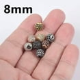 thumbnail image 3 of U8MO 5pcs 8mm 10mm Round Ball Rose Gold Silver Crystal & Copper Metal Loose Beads-Rose Gold & Black-10mm, 3 of 8
