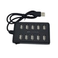 thumbnail image 4 of Bearachild Hub USB 2,0 de oficina, interruptores individuales, ordenador portátil, adaptador eléctrico de USB-A, convertidor de 10 puertos, divisor de Videojuegos y accesorios, 4 of 6