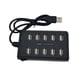 thumbnail image 4 of Sidaley Oficina en casa Portátil USB 2.0 Hub Universal USB-A Adaptador Doble 10 puertos Convertidor 480Mbps Divisor de velocidad rápida Videojuegos y accesorios, 4 of 6