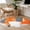 Orange, variant on Burnt Orange Gray Round Area Rug 4 FT, Non Slip Indoor Outdoor Rug, Modern Abstract Oil Painted Geometric Washable Soft Circular Carpet Non-Shedding Floor Mat for Coffee Table Nursery Foyer Balcony