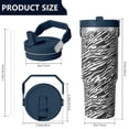 thumbnail image 6 of Camouflage 30oz Handheld Travel Tumbler with Handle – Double Wall Stainless Steel Insulated Cup, Flip Straw Lid, Leak-Proof & BPA-Free for Hot and Cold Drinks – Durable Coffee & Juice Mug Black, 6 of 6