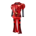 thumbnail image 2 of Disfraz de cosplay rojo para niños, disfraz de reina elegante, traje para niñas para cumpleaños, niñas y niños 120 centímetros, 2 of 8