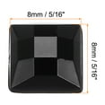thumbnail image 2 of 50 Pcs Gemas Acrílicas de Fondo Plano 8mm Cuadradas Artificiales para Manualidades, Pintura Facial, Joyería de Disfraces Color Negro, 2 of 7