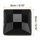 thumbnail image 2 of 50 Pcs Gemas Acrílicas de Fondo Plano 8mm Cuadradas Artificiales para Manualidades, Pintura Facial, Joyería de Disfraces Color Negro, 2 of 7