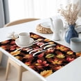 thumbnail image 3 of Hello Fall Placemats Set of 6 Fall Maple Leaf Watercolor Retro Country Texture Heat Insulated Linen Place Mats, Washable Stain-Proof Table Mats for Dining Tables Holiday Decor 13x19inch, 3 of 9