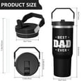 thumbnail image 5 of 1pc dad 30oz Tumbler with Straw & Handle - Insulated Stainless Steel Cup | Holiday Gift for Man Women (Christmas, Valentine's, Birthday), 5 of 7