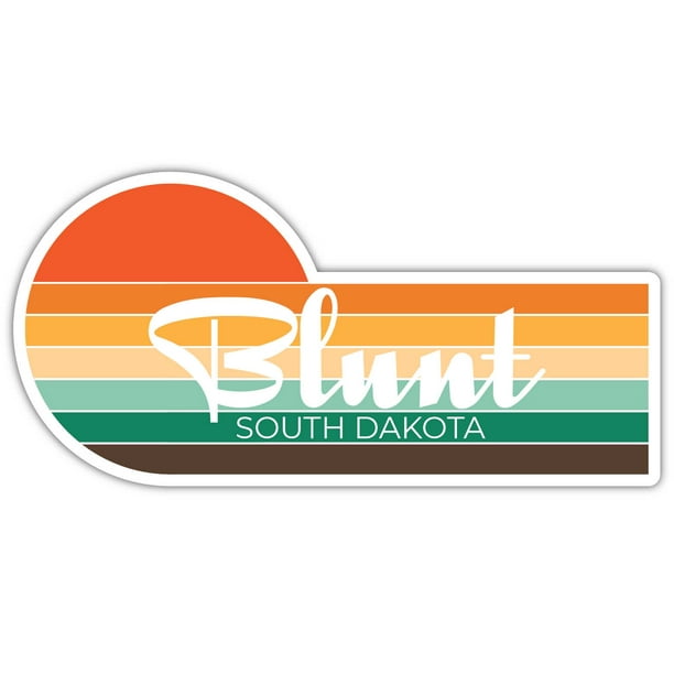 Blunt South Dakota 4 x 2.25 Inch Sticker Retro Vintage Sunset City 70s