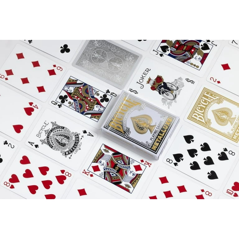 Bicycle Metalluxe Silver Playing Cards, Metal Foil Finish