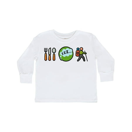 

Inktastic Hiking Eat Sleep Hike Gift Toddler Boy or Toddler Girl Long Sleeve T-Shirt