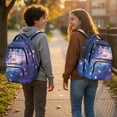 thumbnail image 3 of Jeiento 17 Inch Lightweight Backpack for Girls School - 600D Tear Resistant with 6 Pockets - Padded Tablet Sleeve - Axolotl Bookbag for Elementary, 3 of 8
