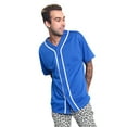 thumbnail image 2 of Victorious Men's Classic Button Down Baseball Jersey Shirt BJ42 - ROYAL BLUE - 4X-Large, 2 of 5