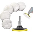 thumbnail image 1 of 5Pcs 80mm Wool Polishing Pad Disc Sponge Pad Drill Kit for Auto Car Polish, 1 of 4