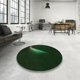 thumbnail image 4 of Ahgly Company Machine Washable Indoor Round Transitional Deep Emerald Green Area Rugs, 8' Round, 4 of 7