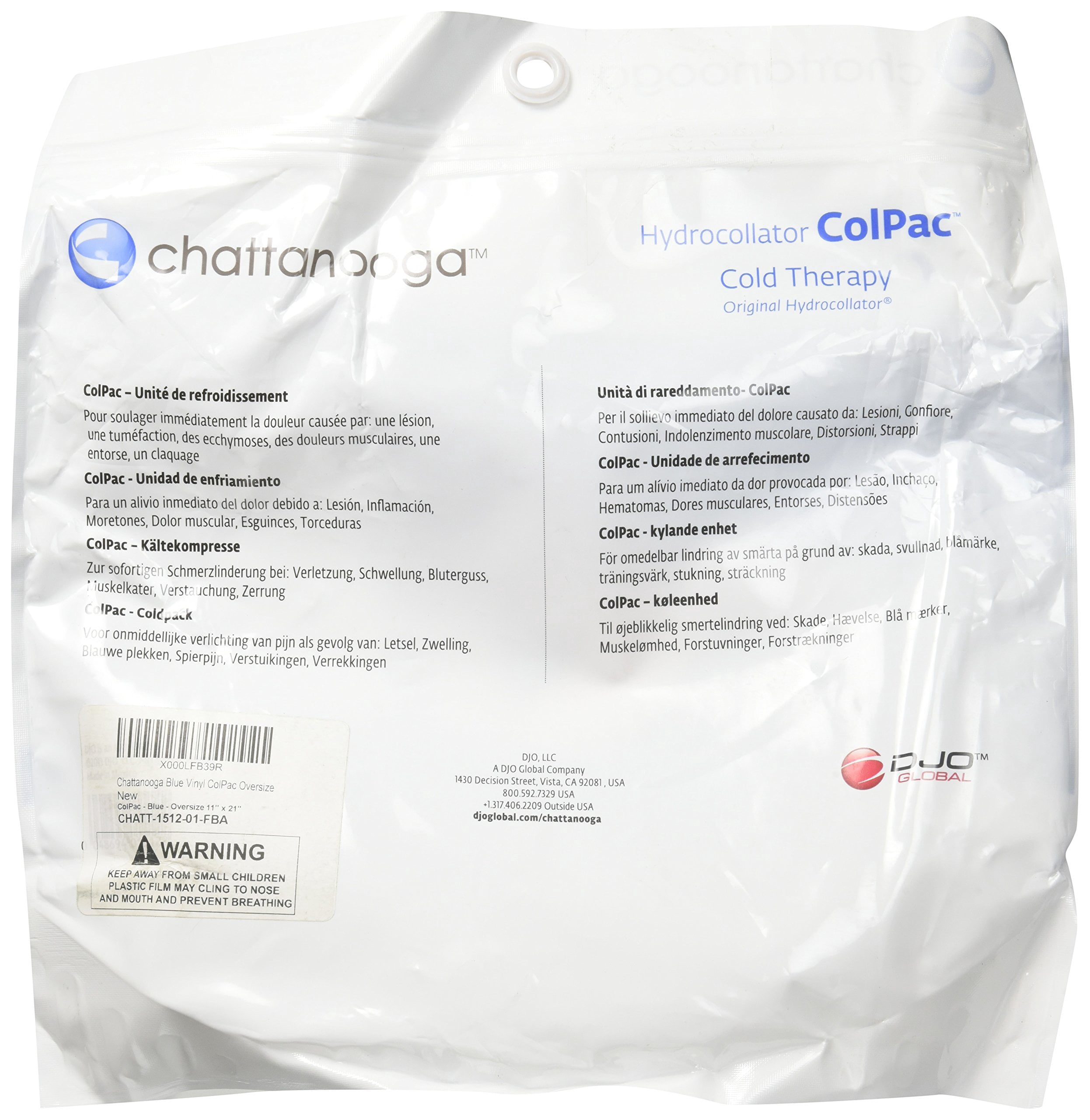 Chattanooga ColPac Blue Vinyl Ice Pack (2 Pack) - Oversize, 11x21 Inch