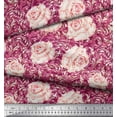 thumbnail image 2 of Soimoi Georgette Viscose Fabric Check & Roses Floral Decor Fabric Printed Yard 42 Inch Wide, 2 of 3