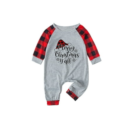 

Fesfesfes Xmas PJS Fashionable Christmas Print Family European And American Pajamas Parent-child Suit Baby On Sale