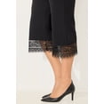 thumbnail image 4 of Catherines Women's Plus Size Ponte Knit Lace Capri, 4 of 5