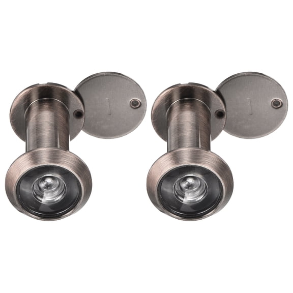 Uxcell Door Viewer Peephole for Enhanced Security in Homes, Offices, and Hotels Red Bronze 35-60 mm