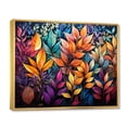 thumbnail image 2 of Designart "Colorful Vibrant Foliage" Abstract Botanicals Floater Framed Wall Decor, 2 of 7