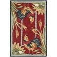 thumbnail image 2 of SAFAVIEH Chelsea Lanford Rooster Wool Area Rug, Burgundy, 3'9" x 5'9", 2 of 10